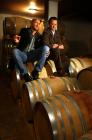 Miroslav Plišo and Slovenian winemaker Ales Kristancic in the Stancija Meneghetti wine cellar